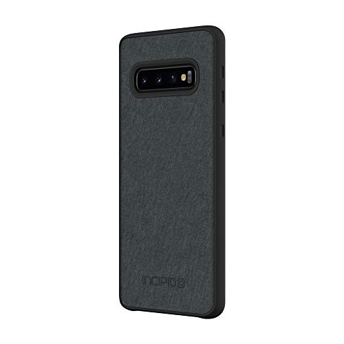 Incipio [Esquire Series Carnaby Case für Samsung Galaxy S10 - von Samsung zertifizierte Schutzhülle (Grau) [Baumwollartige Oberfläche I Robuste Hartschale I Edle Optik I Hybrid] - SA-980-Gry von Incipio