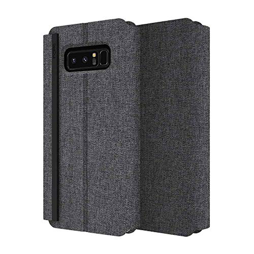 Incipio [Esquire Series Carnaby Folio Schutzhülle für Samsung Galaxy Note 8 - grau [Oberfläche aus Baumwolle | Robuste Hartschale | Edle Optik | Hybrid] - SA-902-GRY von Incipio