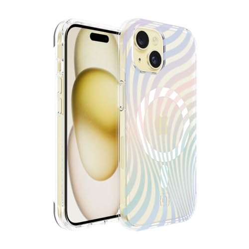 Incipio Forme Magsafe iPhone Schutzhülle für iPhone 15, iPhone 14 und iPhone 13, zweilagige, einteilige Konstruktion, zertifizierte Handyhülle mit 3 m Falltest, Hypnowave irisierend von Incipio