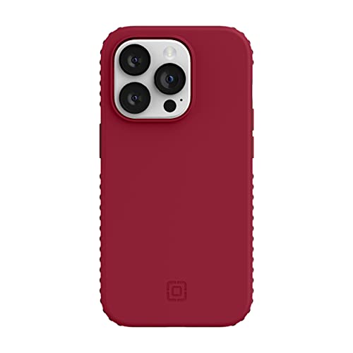Incipio Grip Serie Multidirektional Griffigkeit Handyhülle für iPhone 14 Pro, Scharlach Rot/Weingut von Incipio