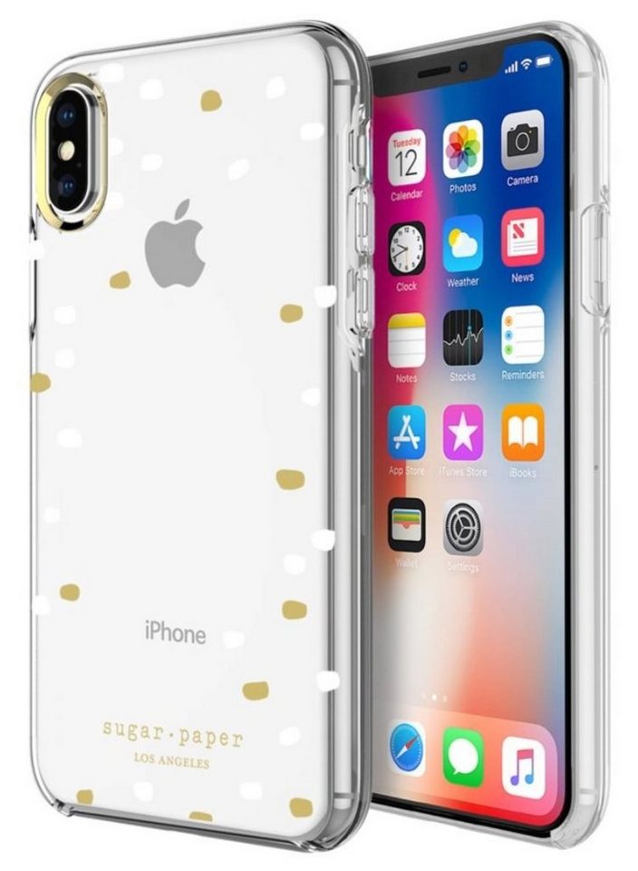 Incipio Handyhülle Sugar Paper LA Cover Party Dot Clear für Apple iPhone X/Xs, Glitzer von Incipio