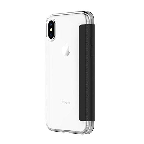 Incipio NGP Folio Schutzhülle für Apple iPhone Xs / X - transparent/schwarz [Qi kompatibel/Kartenfach/Stoßfest/Reißfest/Flexibel/Transparent] - IPH-1648-CLR von Incipio
