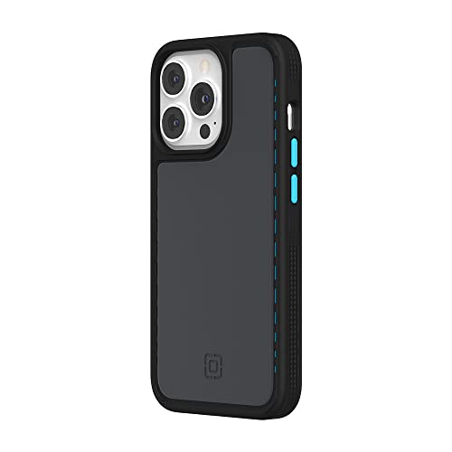 Incipio Optum Case Hülle kompatibel mit Apple iPhone 13 Pro [Lüftungsschlitze I 4,8m sturzfest I MagSafe & Qi Wireless Charging kompatibel I Optimiert für 5G Iantimikrobielle Behandlung] schwarz/blau von Incipio