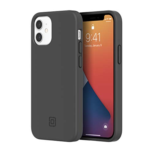 Incipio Organicore Hülle kompatibel mit iPhone 12 mini (5,4") [Kompostierbar & planzenbasierende Materialien I 2,4m sturzfest I Qi kompatibles Cover I Stoßfeste Handyhülle] schwarz von Incipio