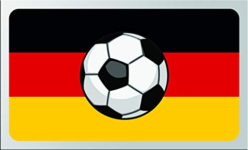 " Fußball Scheibenaufkleber" - Motiv"Fussball mit Flagge" Selbsthaftend- ohne Rückstände- wiederverwendbar von Inconnu