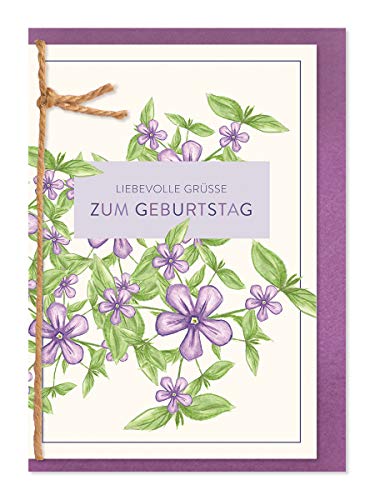 "Naturzauber" Karte zum Geburtstag Blumen violett von Inconnu