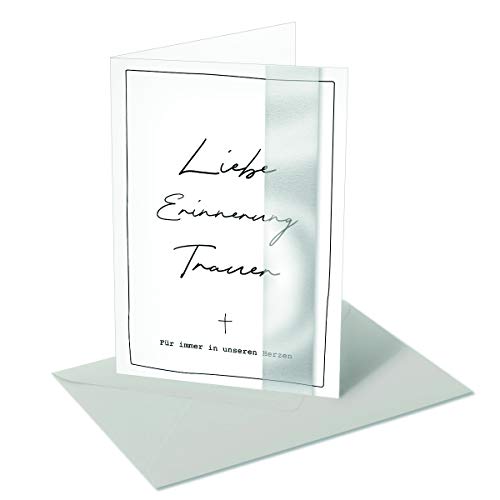 Trauerkarte "In Liebe"/ Liebe Erinnerung Trauer/ Schriftzug von Inconnu