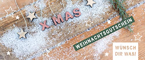 Weihnachtsgutschein - Motiv "X-mas - Wünsch dir was" von Inconnu