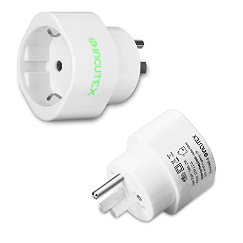 Incutex 1x USA Reiseadapter US Reisestecker EU USA Adapter travel Plug usa Typ B Steckdosenadapter USA Kanada, weiß von Incutex