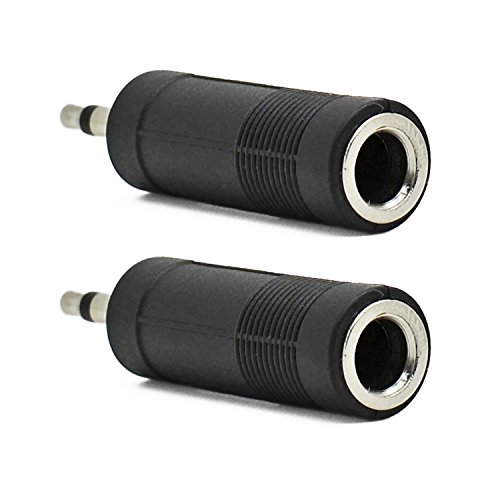 Incutex 2X Audio Adapter 3,5 Klinke auf 6,3 Buchse Klinkenadapter Mono Klinkenstecker Adapter, schwarz Incutex 2X Audio Adapter 3,5 Klinke auf 6,3 Buchse Klinkenadapter Mono Klinkenstecker Adapter, schwarz von Incutex