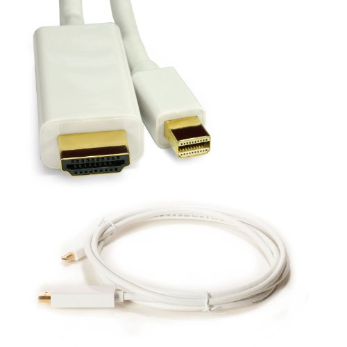 Incutex Full HD Mini Displayport auf HDMI 1,5 Meter inkl. Audioübertragung vergoldete Kontakte geeignet für Apple von Incutex