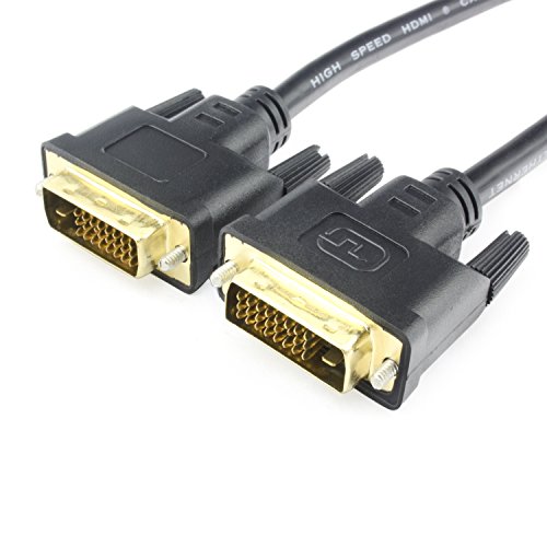 Incutex High Speed DVI zu DVI Kabel mit vergoldeten Kontakten Dual Link 24+1 Pins HDTV 1080p, 5 Meter von Incutex