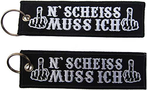 Patch N Scheiss muss ich Mittelfinger Biker Aufnäher gestickter Schlüsselanhänger Patch N Scheiss muss ich Mittelfinger Biker Aufnäher gestickter Schlüsselanhänger von Patch