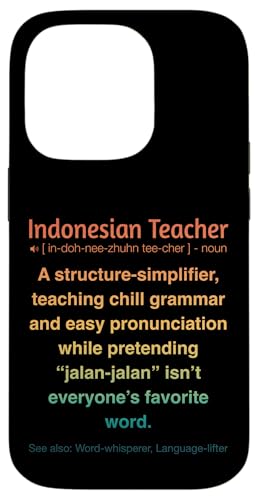 Indonesischer Lehrer Hülle für iPhone 14 Pro von Indonesian Teacher Gifts & Tees