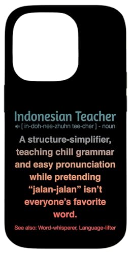 Indonesischer Lehrer Hülle für iPhone 14 Pro von Indonesian Teacher Gifts & Tees
