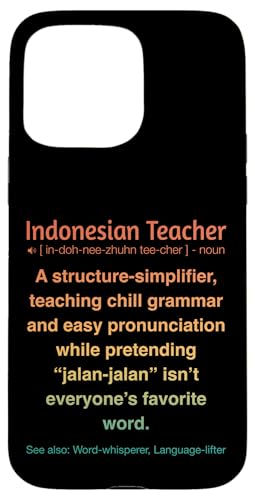 Indonesischer Lehrer Hülle für iPhone 15 Pro Max von Indonesian Teacher Gifts & Tees