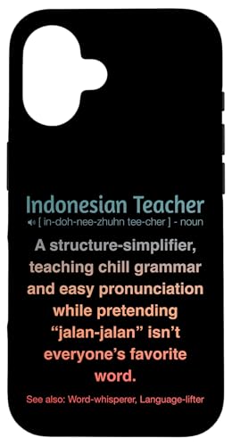 Indonesischer Lehrer Hülle für iPhone 16 von Indonesian Teacher Gifts & Tees