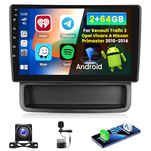 Inefala Android Autoradio für Renault Trafic 2 Opel Vivaro A Nissan Primastar 2010-2014 mit Wireless CarPlay 2+64G 10,1 Zoll Bildschirm mit DSP 28UI FM RDS GPS Bluetooth WiFi SWC AHD Rückfahrkamera Inefala Android Autoradio für Renault Trafic 2 Opel Vivaro A Nissan Primastar 2010-2014 mit Wireless CarPlay 2+64G 10,1 Zoll Bildschirm mit DSP 28UI FM RDS GPS Bluetooth WiFi SWC AHD Rückfahrkamera von Inefala