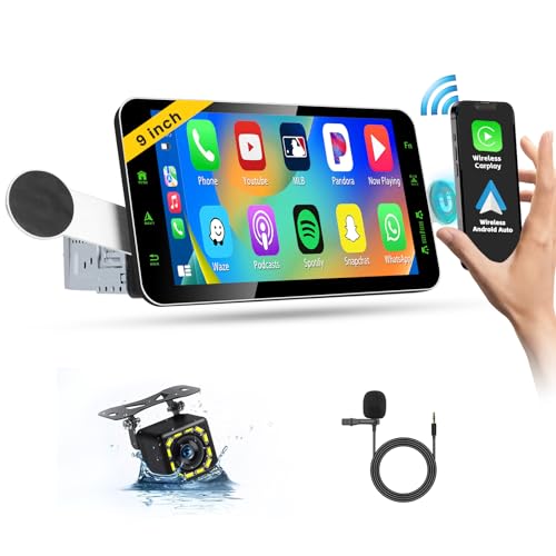 Inefala Autoradio 1 DIN Wireless Carplay Android Auto, 9 Zoll Touchscreen Car Radio Bluetooth mit Mirror Link/USB/FM/SWC, Multimedia-Receiver MP5-Player + Rückfahrkamera & Mikrofon Inefala Autoradio 1 DIN Wireless Carplay Android Auto, 9 Zoll Touchscreen Car Radio Bluetooth mit Mirror Link/USB/FM/SWC, Multimedia-Receiver MP5-Player + Rückfahrkamera & Mikrofon von Inefala