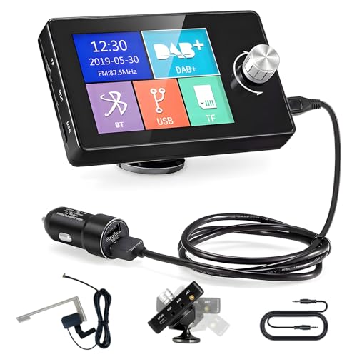 Inefala DAB Dab+ Autoradio-Adapter 2,8-Zoll-LCD-Farbdisplay mit Bluetooth-Freisprecheinrichtung, Dab-Transmitter, FM-Transmitter, AUX-EIN-/Ausgang, TF-Karten-Musikwiedergabe, Autoladegerät Inefala DAB Dab+ Autoradio-Adapter 2,8-Zoll-LCD-Farbdisplay mit Bluetooth-Freisprecheinrichtung, Dab-Transmitter, FM-Transmitter, AUX-EIN-/Ausgang, TF-Karten-Musikwiedergabe, Autoladegerät von Inefala