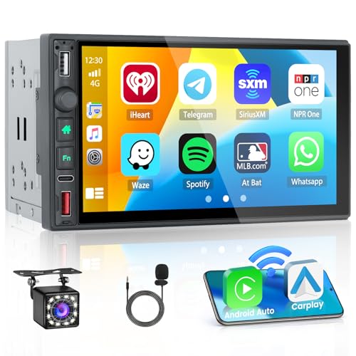Inefala Wireless CarPlay Autoradio 2 DIN 7 Zoll Touchscreen Car Radio Bluetooth mit Wireless Android Auto Mirror Link Radio FM EQ SWC USB TF/SD AUX MIC + Rückfahrkamera Inefala Wireless CarPlay Autoradio 2 DIN 7 Zoll Touchscreen Car Radio Bluetooth mit Wireless Android Auto Mirror Link Radio FM EQ SWC USB TF/SD AUX MIC + Rückfahrkamera von Inefala