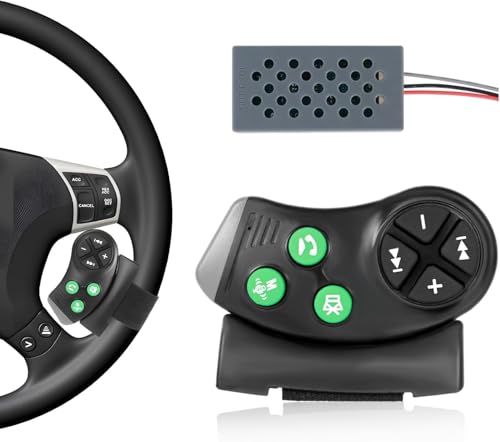 Inefala Kabellose Fernbedienung Lenkradtaste, Lenkradfernbedienung Autoradio 7 Tasten Universal für CD DVD MP5 Auto für Android Autoradio von Inefala