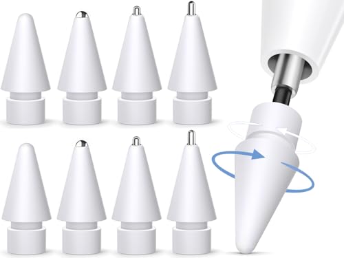 Inesore 8 Stück Spitze für Apple Pencil, Hochempfindliche Ersatzspitzen Spitzen for Apple Pencil Pro/USB-C/2. Generation/1. Generation, Eingabestift Nib für iPad Pencil Inesore 8 Stück Spitze für Apple Pencil, Hochempfindliche Ersatzspitzen Spitzen for Apple Pencil Pro/USB-C/2. Generation/1. Generation, Eingabestift Nib für iPad Pencil von Inesore