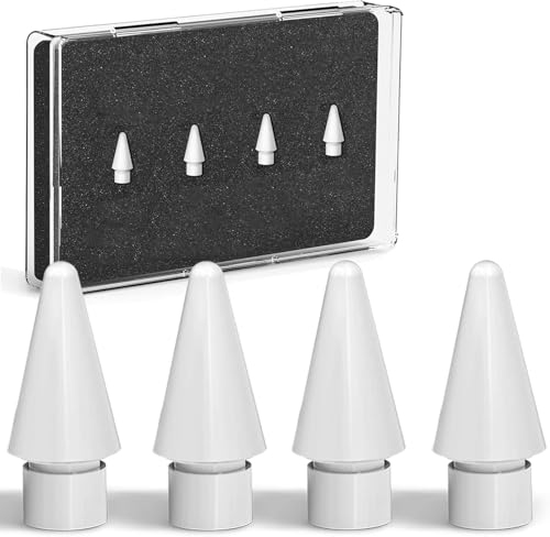 Inesore 4 Stück Spitze für Apple Pencil, Original Gefühl Spitzen for Apple Pencil Pro/USB-C/2. Generation/1. Generation, Eingabestift Nib für iPad Pencil von Inesore