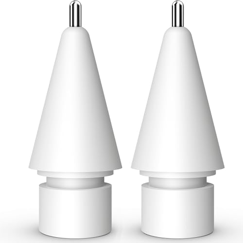 Inesore Ersatzspitzen für Apple-Stift der 2. Generation und Bleistift der 1. Generation, verbessertes Apple-Stiftspitzen, Zubehör, kompatibel mit Apple-Stiftspitze, 2 Stück Inesore Ersatzspitzen für Apple-Stift der 2. Generation und Bleistift der 1. Generation, verbessertes Apple-Stiftspitzen, Zubehör, kompatibel mit Apple-Stiftspitze, 2 Stück von Inesore