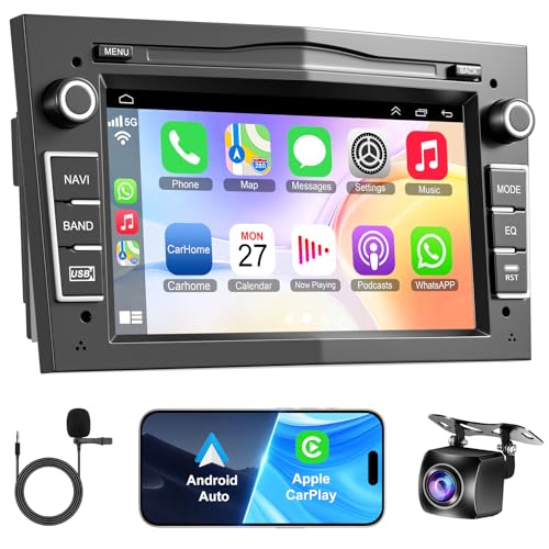 2+32GB Autoradio für Opel Corsa Astra Antara Vectra Zafira Meriva Vivaro Combo, 7 Zoll IPS Andriod 12 mit Wireless Carplay & Andriod Auto, Unterstützung WiFi GPS Rückfahrkamera SWC Bluetooth FM von Inexaccessories