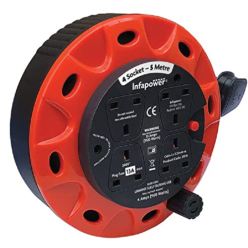 Infapower Zubehör Marke Modell 4 Sockel 13 Amp5 Meter Enclosed Drum von Infapower