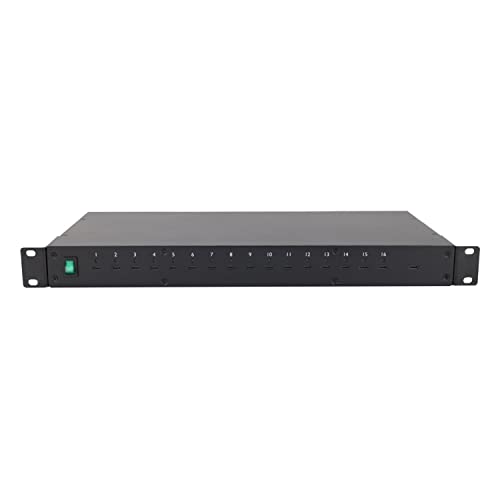INFITRONIC - IN19PLG003-19 Zoll USB-C 3.0 Hub16-ports mit Ladestation und Synchronisierung (1 HE Rackeinbau) von Infitronic