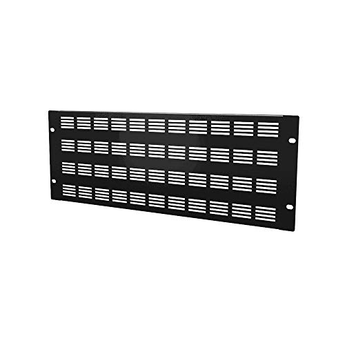 Infitronic INRBL114STL - 19 Zoll Stahl Rackblende/Blindblende/Blindabdeckung/Blindabdeckplatte (4 HE, U-Entlüftungsblende) von Infitronic