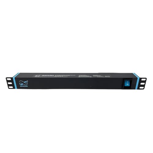 Infitronic - INSV1001A – 19 Zoll PDU Steckdosenleiste Stromverteiler 8 Fach 1 HE mit Schalter von Infitronic