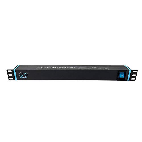 Infitronic - INSV1002A-19 Zoll PDU Steckdosenleiste Stromverteiler Rackleuchte 8 Fach 1 HE mit 2 x USB Charging/Schalter von Infitronic