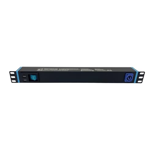 Infitronic - INSV1005USB – 19 Zoll 1HE 6-Fach Steckdosenleiste Stromverteiler mit 2 x USB Charging/Schalter mit (Power Twist Output) von Infitronic