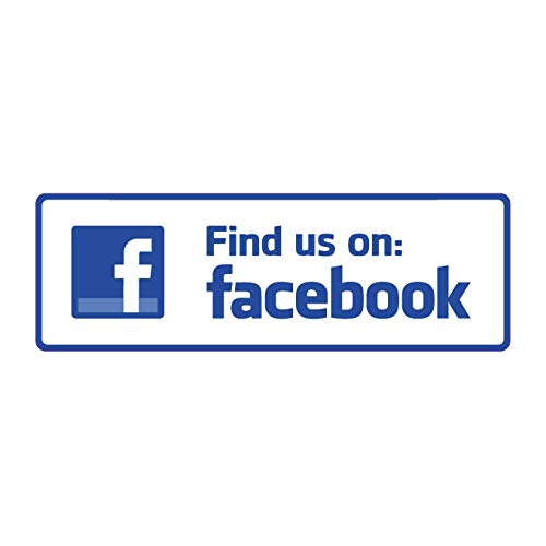 Vinyl-Aufkleber "Find us on Fb Social Media Icons - Shop, Cafe, Bar, Restaurant", klein 20 x 7 cm Vinyl-Aufkleber "Find us on Fb Social Media Icons - Shop, Cafe, Bar, Restaurant", klein 20 x 7 cm von Influent Uk