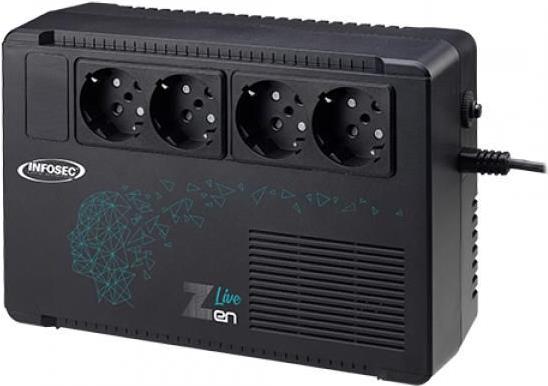 Infosec Zen Live 500 Unterbrechungsfreie Stromversorgung (USV) Line-Interaktiv 0,5 kVA 300 W 4 AC-Ausgänge (66081) von Infosec
