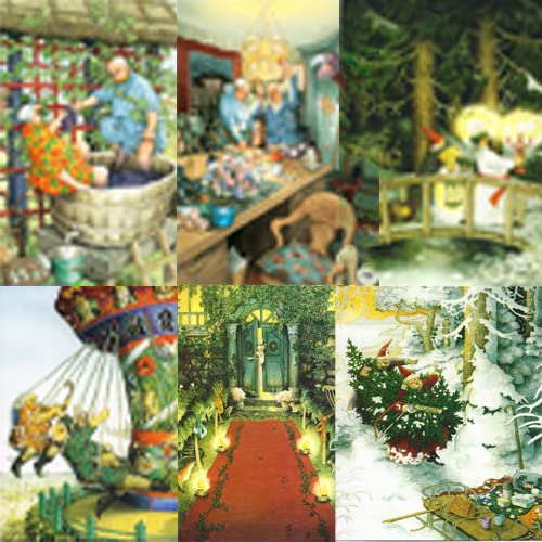 Inge Look Greeting Card Set: 6 Cards (No. 49-54), Advent, Cartoon, 10.5x15 cm von Inge Look