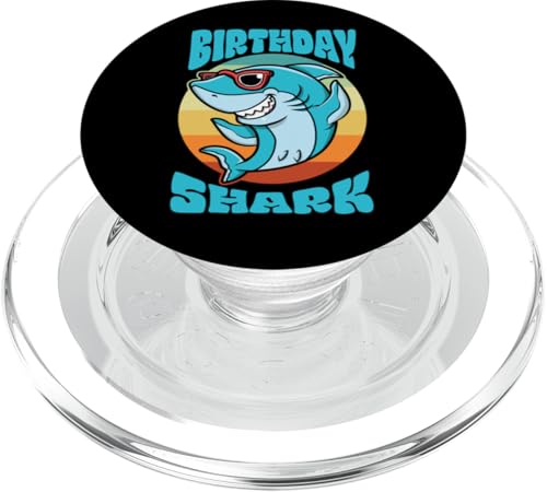 Geburtstagskind Shark Party Jungen Jungen Kleinkind Family PopSockets PopGrip für MagSafe von Ingenius Geburtstag familienübergreifende Hemden