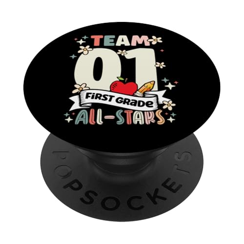 Zurück zum Schulteam 1. Klasse Stars Lehrer am ersten Tag PopSockets Klebender PopGrip von Ingenius zurück in Schulhemden und Geschenke