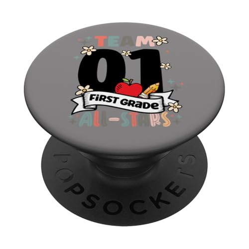 Zurück zum Schulteam 1. Klasse Stars Lehrer am ersten Tag PopSockets Klebender PopGrip von Ingenius zurück in Schulhemden und Geschenke
