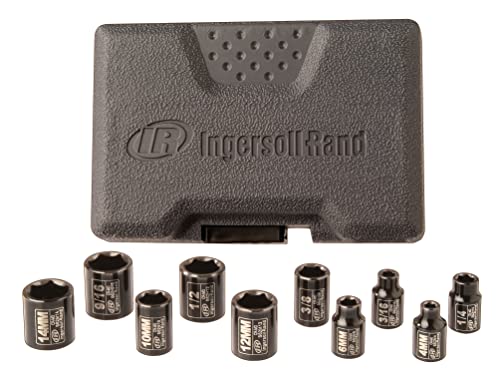 Ingersoll Rand 67381 1/4 Zoll 10-teiliger Steckschlüsselsatz Chromolystahl langlebig für Werkstatt robust und zuverlässig von Ingersoll-Rand
