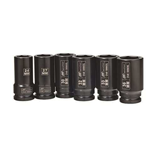 Ingersoll Rand Steckschlüsselset SK6M6LN, 3/4''-Antrieb metrische universal Steckschlüssel, 6er Set, IRTSK6M6LN, 3/4 Long, Socekt Set, Sockets von Ingersoll-Rand