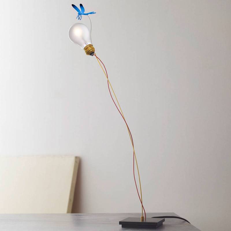 Ingo Maurer LED-Tischlampe I Ricchi Poveri Bzzzz, blau 60 cm von Ingo Maurer