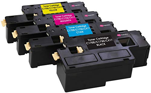 4er Set Premium Toner kompatibel für Epson AcuLaser C1750N C1750W CX17NF CX17WF C1700 C1750 CX17 | Schwarz 2.000 Seiten & Color je 1.400 Seiten von Ink Inspiration