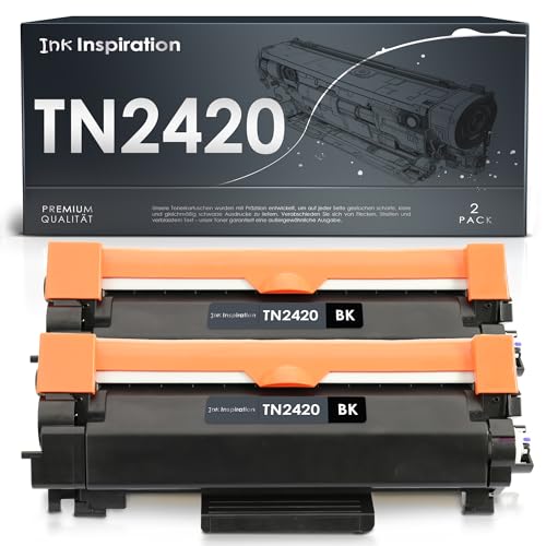 Ink Inspiration TN 2420 Toner Schwarz Ersatz für TN-2420 TN2410 Kompatibel für Brother HL-L2350DW HL-L2375DW MFC-L2710DN MFC-L2750DW DCP-L2530DW | 2er-Pack Ink Inspiration TN 2420 Toner Schwarz Ersatz für TN-2420 TN2410 Kompatibel für Brother HL-L2350DW HL-L2375DW MFC-L2710DN MFC-L2750DW DCP-L2530DW | 2er-Pack von Ink Inspiration