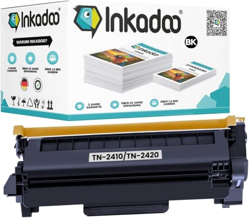 Inkadoo Kompatibel Toner für Brother TN 2410 / TN 2420 für DCP-L 2510 2530 2537 2550 HL-L 2310 2350 2357 2370 2372 2375 MFC-L 2710 2712 2730 2732 2735 2750 (1er-Pack (3000 Seiten)) von Inkadoo