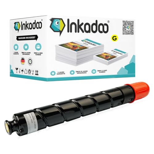 Inkadoo Kompatibel Toner für Canon 2802B002 / C-EXV29 Gelb imageRUNNER Advance C 5240 i IR Advance C 5235 IR Advance C 5030 ca. 27.000 Seiten Tonerkartusche, Tonerpatronen, Drucker Toner von Inkadoo