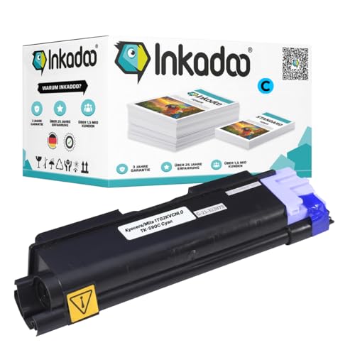 Inkadoo Kompatibel Toner für Kyocera 1T02KVCNL0 / TK-590 C XL Cyan ECOSYS M 6026 CDN FS-C 2126 MFP FS-C 2100 Series ECOSYS M 6526 cidn FS ca.10.000 Seiten Tonerkartusche, Tonerpatronen, Drucker Toner Inkadoo Kompatibel Toner für Kyocera 1T02KVCNL0 / TK-590 C XL Cyan ECOSYS M 6026 CDN FS-C 2126 MFP FS-C 2100 Series ECOSYS M 6526 cidn FS ca.10.000 Seiten Tonerkartusche, Tonerpatronen, Drucker Toner von Inkadoo